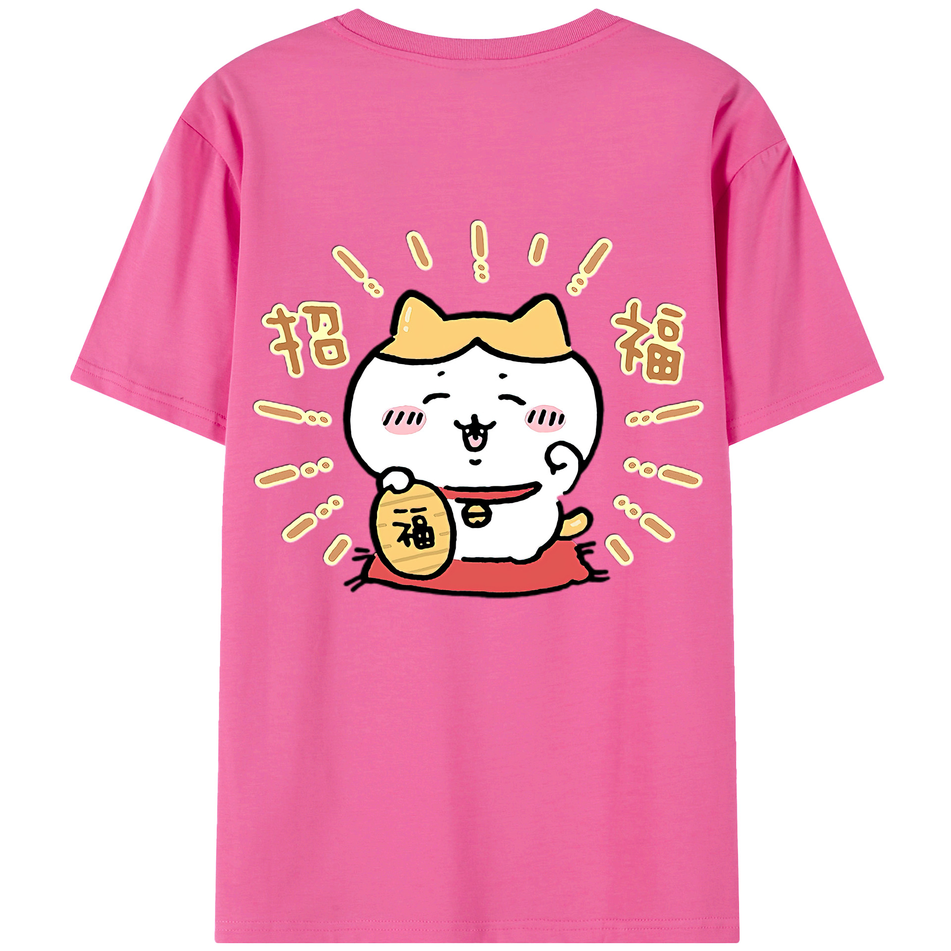 （画像用） ちいかわ ハチワレ Chii-kawa hachiware レディース半袖Tシャツ(バックプリント)
